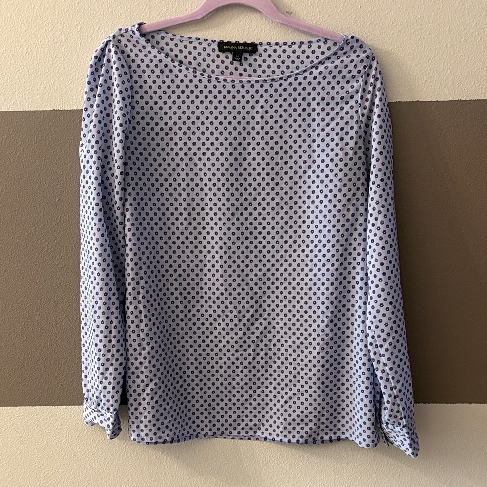 Banana Republic Floral Patter Long Sleeve Blouse